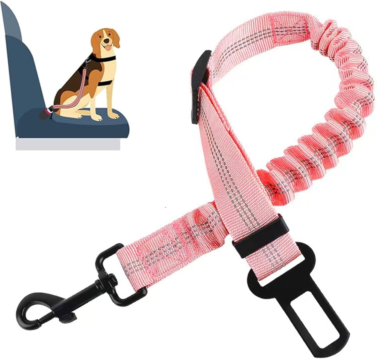 Dog Car Seat Belt Safety Leash For All Breeds & Vehicles