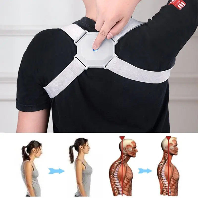 Adjustable Posture Belt Hunchback Back Correction Belts Real-time Posture Assessment Training null