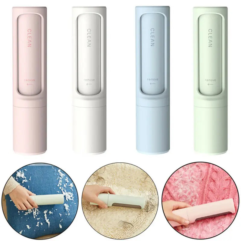 Sticker Roller Hair Removal Rotating Cylinder Sticker Roller Electrostatic Brush Hair Removal Artifact Pet Hair Removal Brush Clothes Sticky Brush Hair Remover null