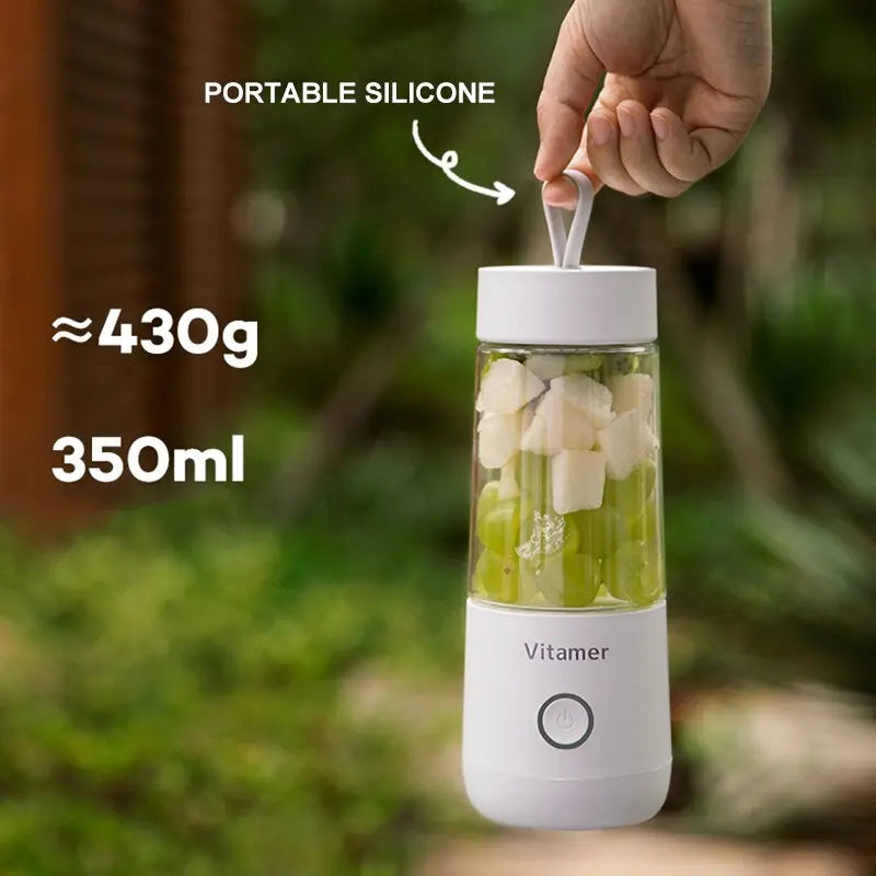 350ml Portable Blender Juicer Electric USB Rechargeable Mixer Smoothie Slushy Cup Juice Blender Bottle USB Charging Kitchen Gadgets null