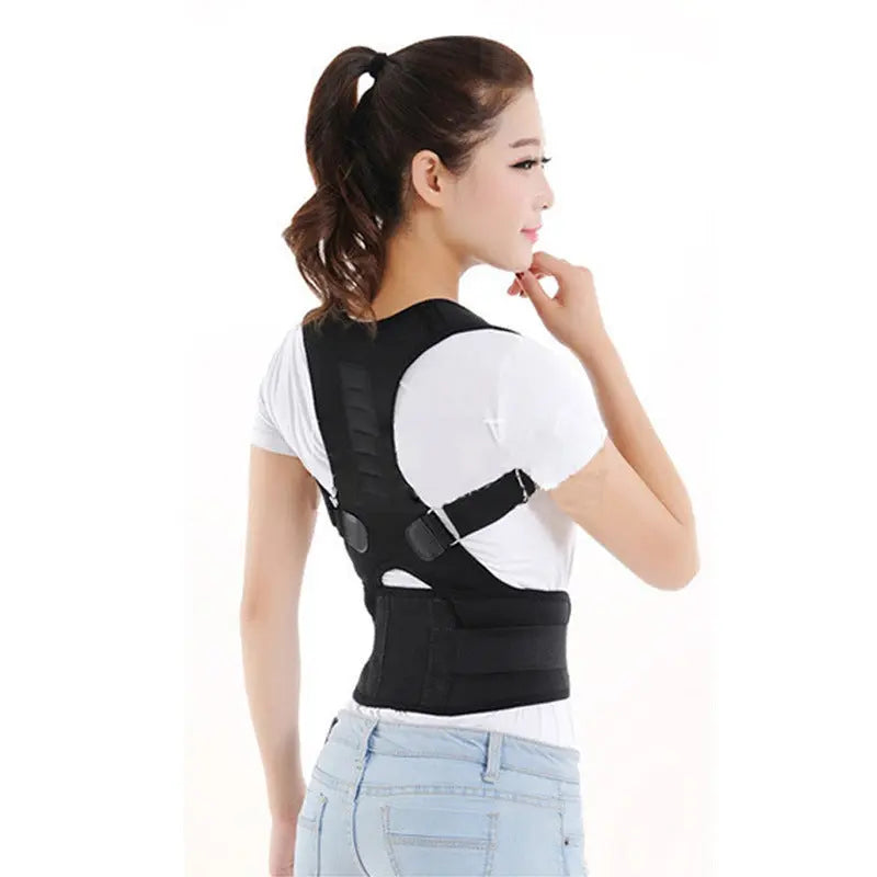 Adjustable Magnetic Posture Corrector Corset Back Men Body Shaper Brace Back Shoulder Belt Lumbar Support null