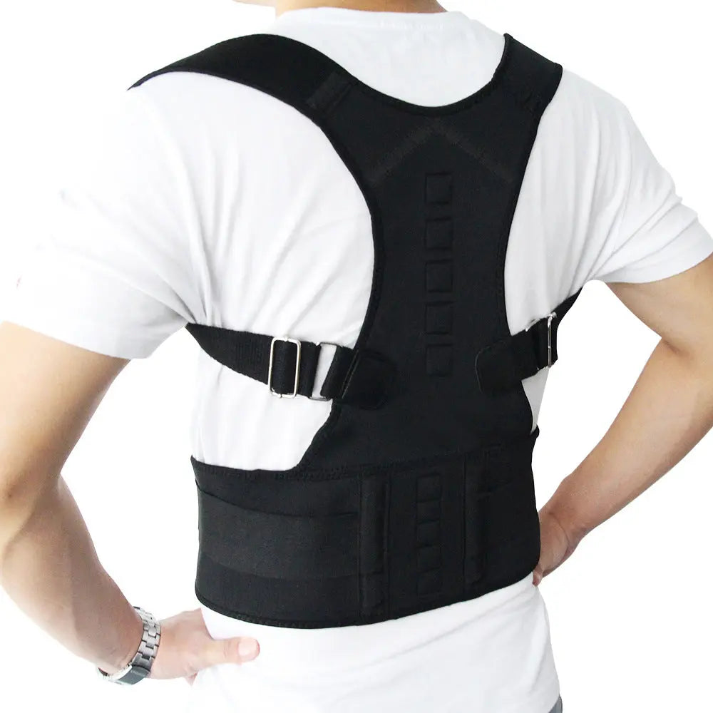 Adjustable Magnetic Posture Corrector Corset Back Men Body Shaper Brace Back Shoulder Belt Lumbar Support null