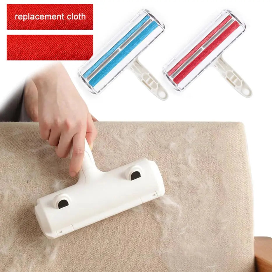 2-Way Pet Hair Remover Roller Lint Remove Brush Dog Cat Hair Clothes Carpet Cleaning Brush Fuzz Shaver null