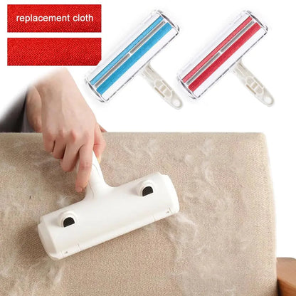 2-Way Pet Hair Remover Roller Lint Remove Brush Dog Cat Hair Clothes Carpet Cleaning Brush Fuzz Shaver null