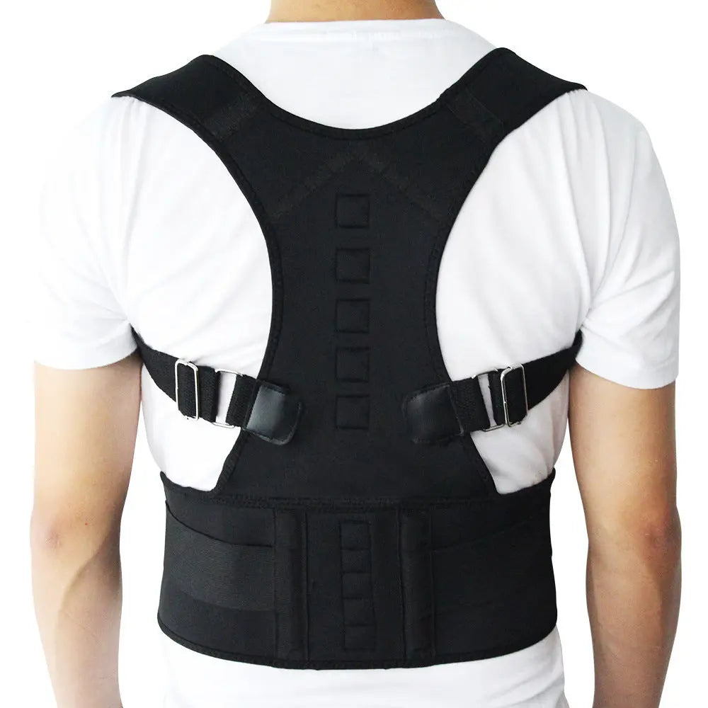 Adjustable Magnetic Posture Corrector Corset Back Men Body Shaper Brace Back Shoulder Belt Lumbar Support null