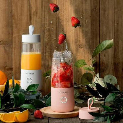 350ml Portable Blender Juicer Electric USB Rechargeable Mixer Smoothie Slushy Cup Juice Blender Bottle USB Charging Kitchen Gadgets null