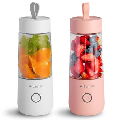 350ml Portable Blender Juicer Electric USB Rechargeable Mixer Smoothie Slushy Cup Juice Blender Bottle USB Charging Kitchen Gadgets null