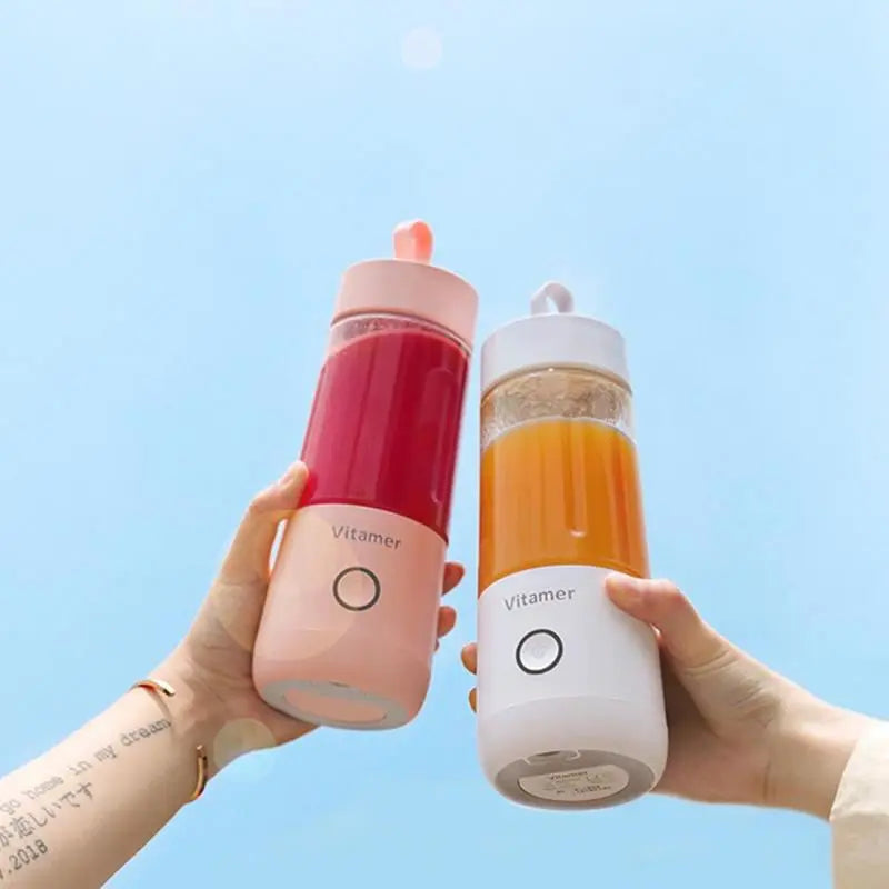 350ml Portable Blender Juicer Electric USB Rechargeable Mixer Smoothie Slushy Cup Juice Blender Bottle USB Charging Kitchen Gadgets null