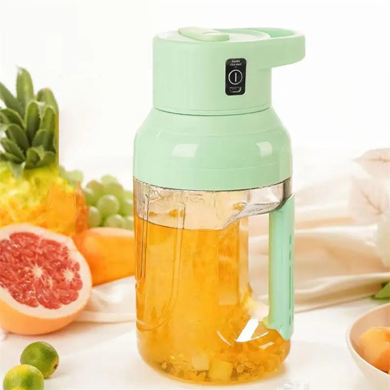 Portable Electric Juicer Large Capacity 1500ml Juice USB Rechargeable Electric Portable Blender Kitchen Gadgets null