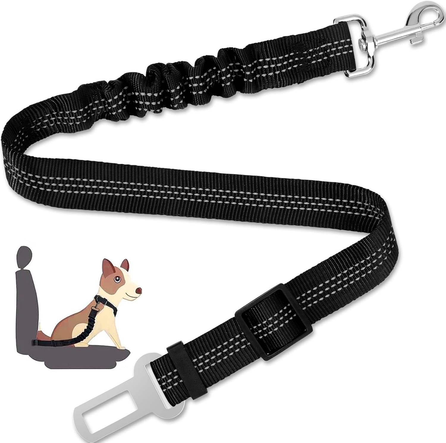 Dog Car Seat Belt Safety Leash For All Breeds &amp; Vehicles