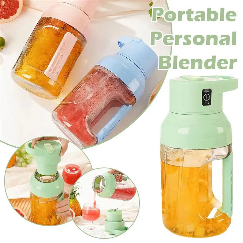 New Arrival Summer Electric Juicer Portable Large Capacity 1500ml Juice USB Rechargeable Electric Portable Blender Kitchen Gadgets null