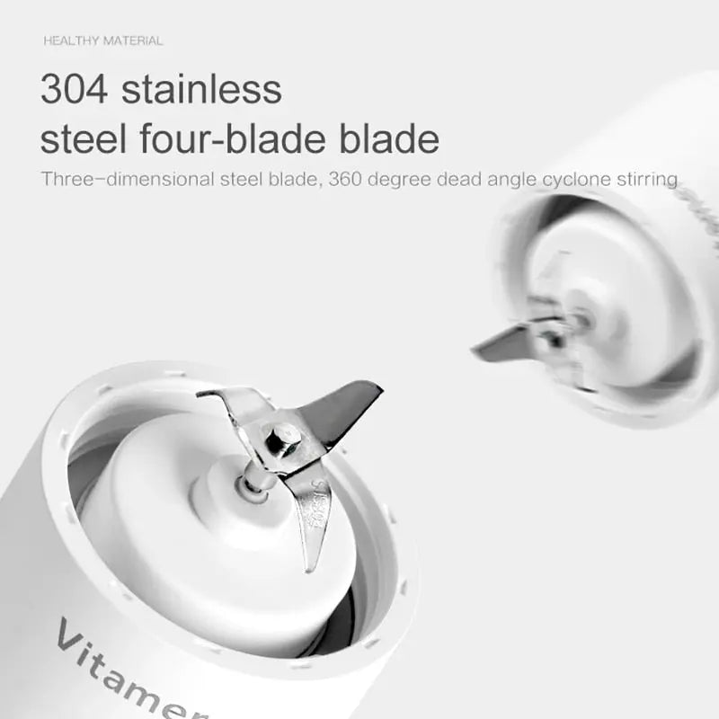 350ml Portable Blender Juicer Electric USB Rechargeable Mixer Smoothie Slushy Cup Juice Blender Bottle USB Charging Kitchen Gadgets null