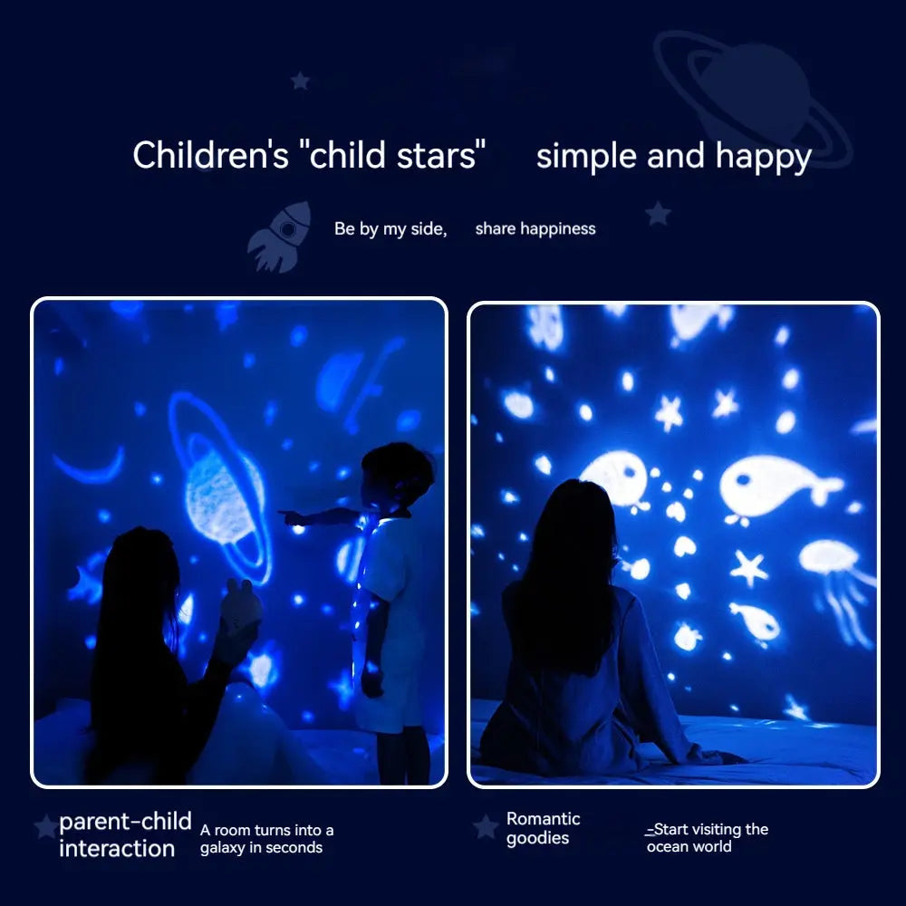 Creative Rabbit Star Light Projector Lamp Children Home Decor null