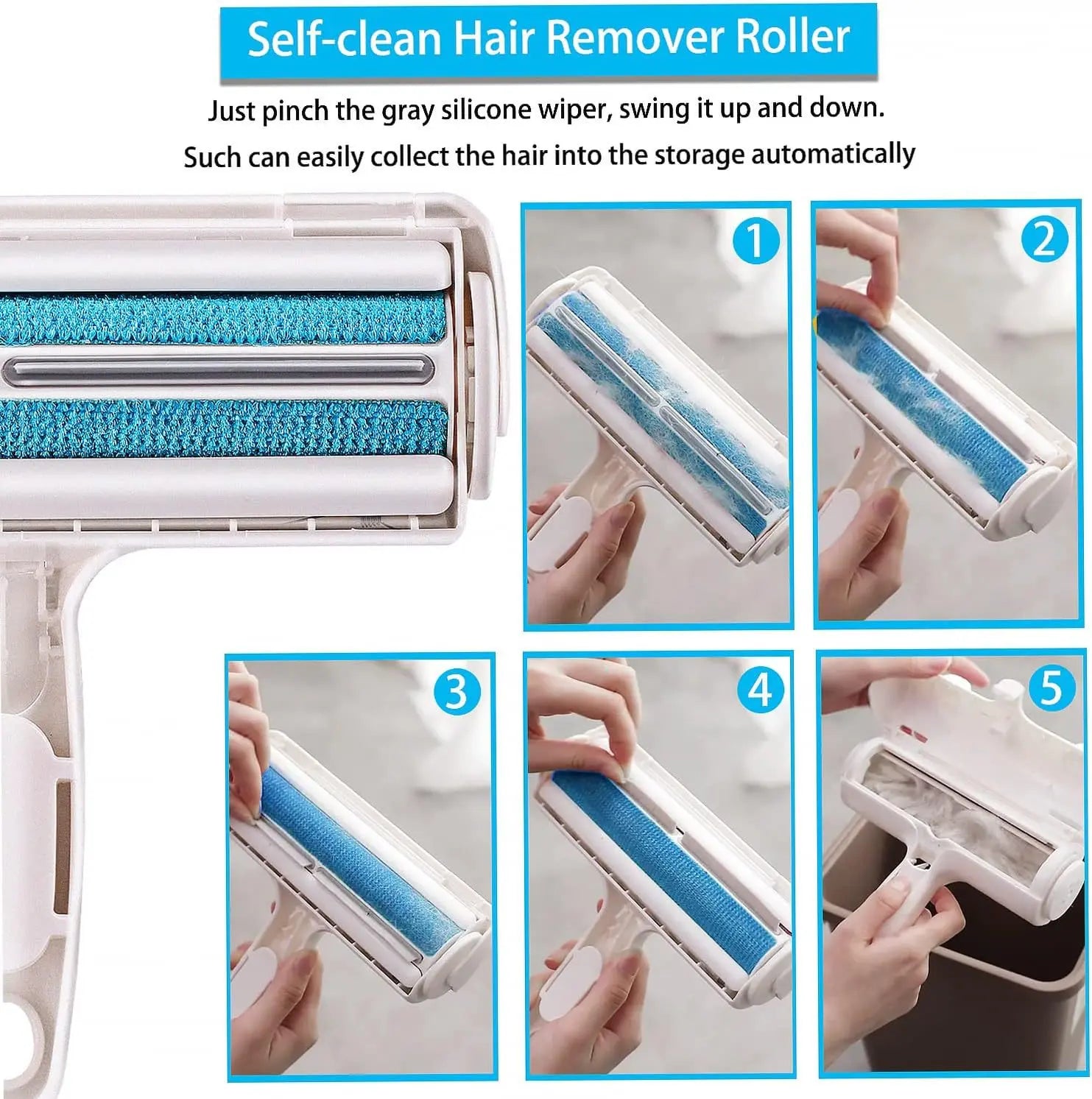 Clothes Quilt Sofa Hair Brush Pet Paint Roller Type Hair Remover null